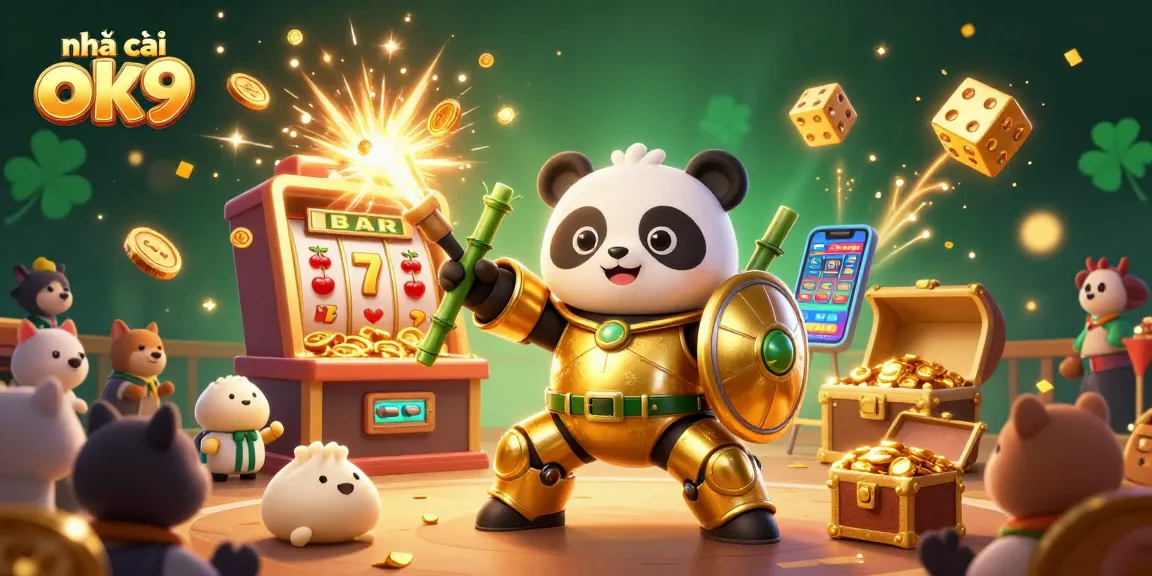 Engage with exciting gameplay at nhà cái ok9 with a vibrant 3D casino scene featuring thrilling elements.