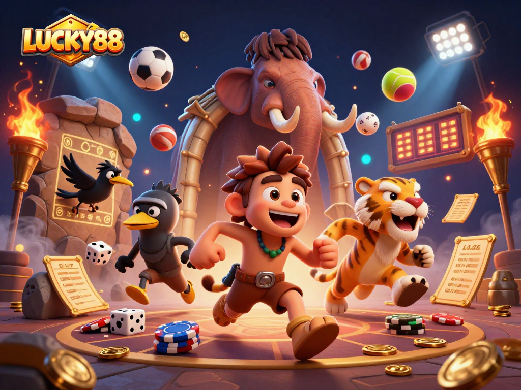 LUCKY88 offers thrilling gaming experiences with engaging casino animations and vibrant characters.