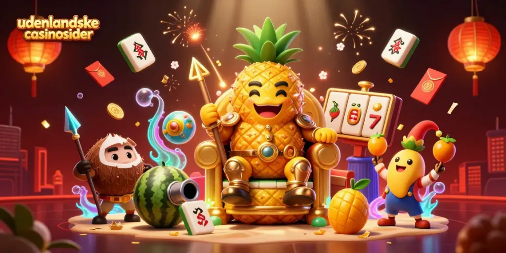 Experience exciting wins at udenlandske casino sider with the golden pineapple king and vibrant elements.