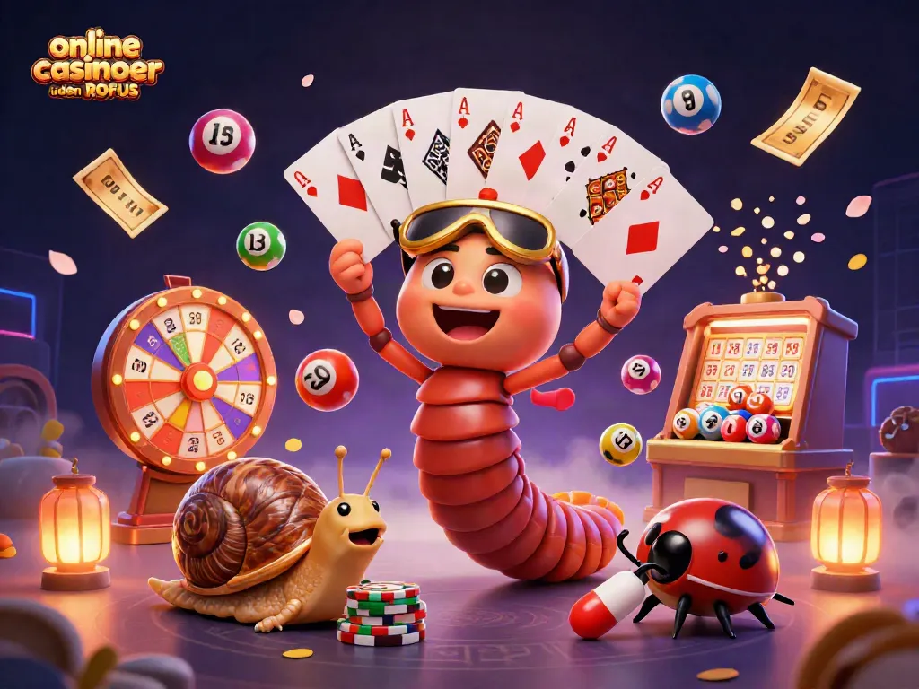 Experience online casinoer uden ROFUS with a vibrant casino-themed scene filled with action and excitement.