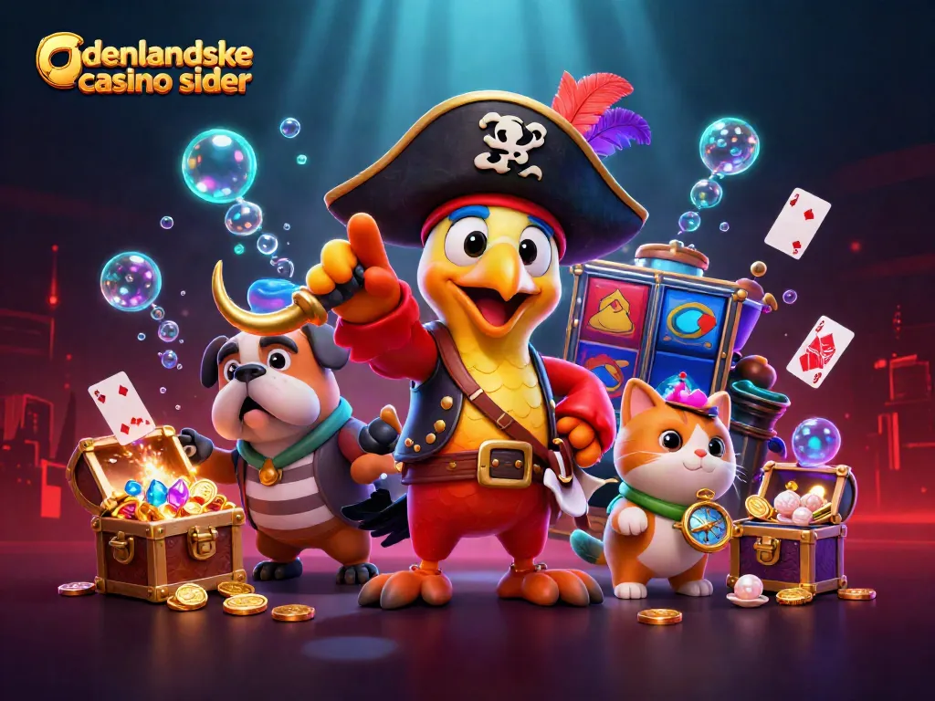 Experience the vibrant world of udenlandske casino sider with colorful characters and dynamic game elements.