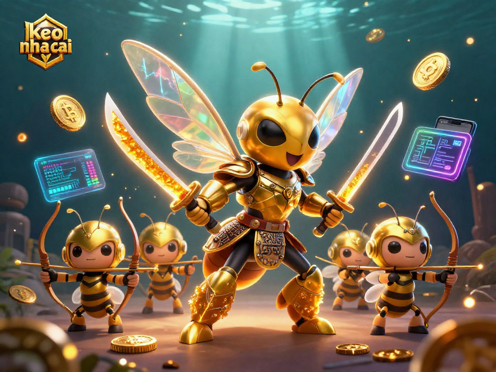 Experience excitement with "keo nha cai" in a vibrant 3D illustration showcasing dynamic betting elements.